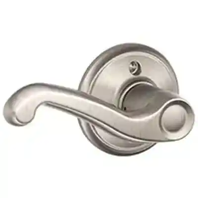 SCHLAGE F170VFLA619LH DUMY FLAIR LEVER SATIN NICKEL  ** VISUAL PACK ** - Arlington Coal & Lumber