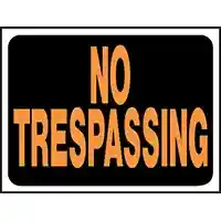 Main 1 - SIGN NO TRESPASSING PLASTIC - Arlington Coal & Lumber