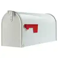 Main 2 - WHITE STANDARD STEEL MAILBOX - POST MOUNT - Arlington Coal & Lumber
