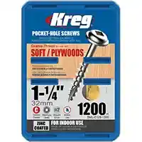 Main 1 - KREG #8 X 1-1/4" COARSE SCREW 1200 CT (SML-C125-1200) - Arlington Coal & Lumber