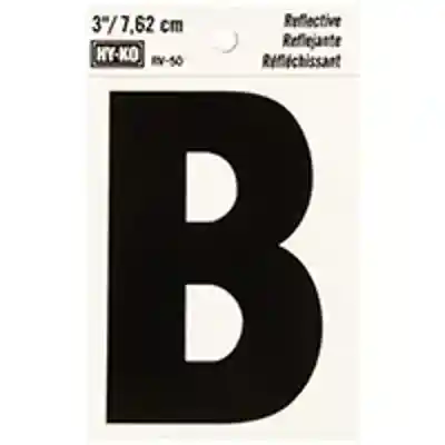 LETTER HOUSE B 3IN REFL BLK - Arlington Coal & Lumber