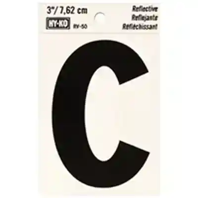 LETTER HOUSE C 3IN REFL BLK - Arlington Coal & Lumber