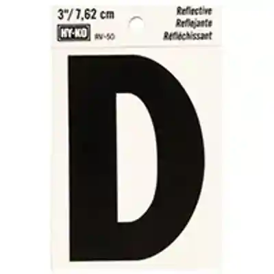 LETTER HOUSE D 3IN REFL BLK - Arlington Coal & Lumber