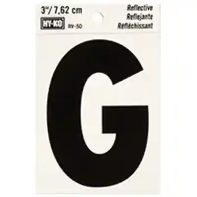 LETTER HOUSE G 3IN REFL BLK - Arlington Coal & Lumber