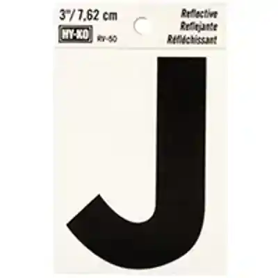 LETTER HOUSE J 3IN REFL BLK - Arlington Coal & Lumber