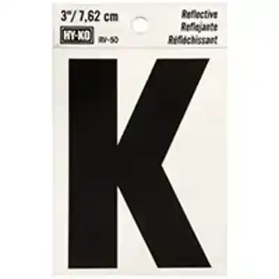 LETTER HOUSE K 3IN REFL BLK - Arlington Coal & Lumber