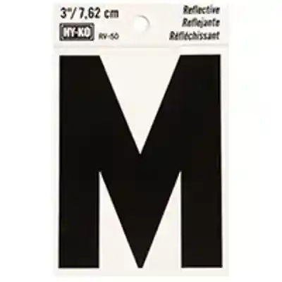 LETTER HOUSE M 3IN REFL BLK - Arlington Coal & Lumber