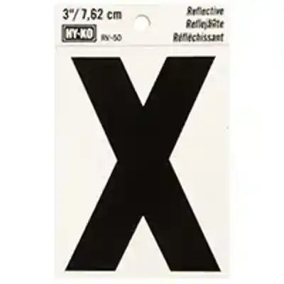 LETTER HOUSE X 3IN REFL BLK - Arlington Coal & Lumber