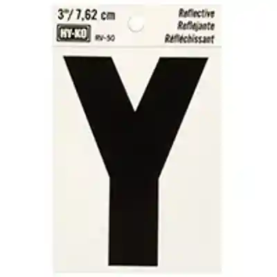 LETTER HOUSE Y 3IN REFL BLK - Arlington Coal & Lumber