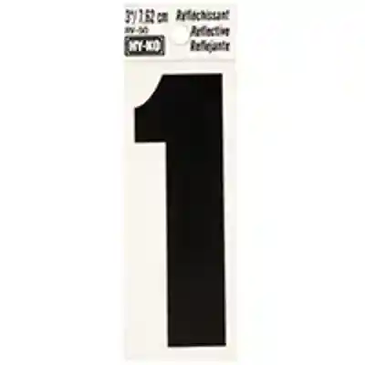 NUMBER HOUSE 1 3IN REFL BLK - Arlington Coal & Lumber
