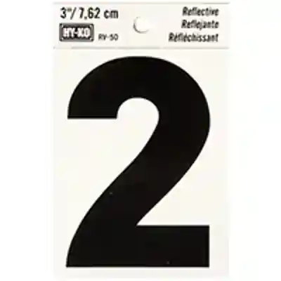 NUMBER HOUSE 2 3IN REFL BLK - Arlington Coal & Lumber