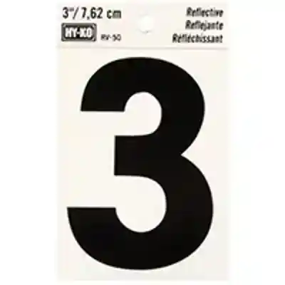 NUMBER HOUSE 3 3IN REFL BLK - Arlington Coal & Lumber