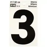 Main 1 - NUMBER HOUSE 3 3IN REFL BLK - Arlington Coal & Lumber