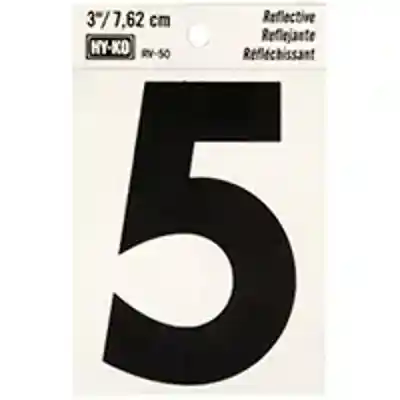 NUMBER HOUSE 5 3IN REFL BLK - Arlington Coal & Lumber