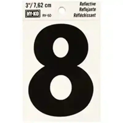 NUMBER HOUSE 8 3IN REFL BLK - Arlington Coal & Lumber
