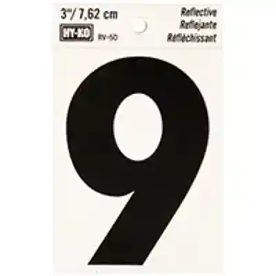 NUMBER HOUSE 9 3IN REFL BLK - Arlington Coal & Lumber