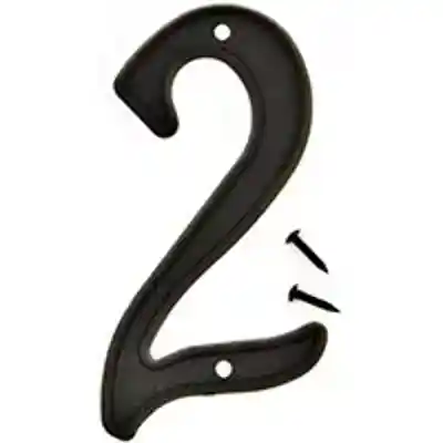 3-D PLASTIC NUMBER HOUSE #2 PLASTIC 4IN BLK - Arlington Coal & Lumber