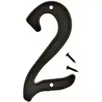 Main 1 - 3-D PLASTIC NUMBER HOUSE #2 PLASTIC 4IN BLK - Arlington Coal & Lumber