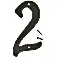 Main 1 - 3-D PLASTIC NUMBER HOUSE #2 PLASTIC 4IN BLK - Arlington Coal & Lumber