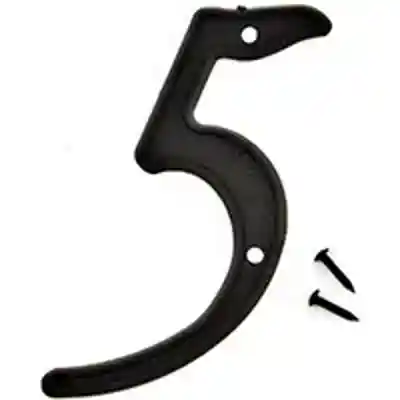 3-D PLASTIC NUMBER HOUSE #5 PLASTIC 4IN BLK - Arlington Coal & Lumber