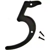 Main 1 - 3-D PLASTIC NUMBER HOUSE #5 PLASTIC 4IN BLK - Arlington Coal & Lumber