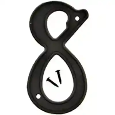 3-D PLASTIC NUMBER HOUSE #8 PLASTIC 4IN BLK - Arlington Coal & Lumber