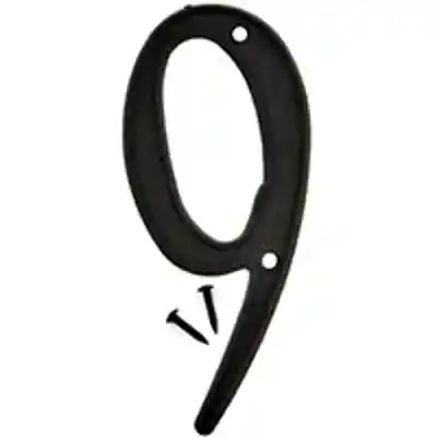 3-D PLASTIC NUMBER HOUSE #9 PLASTIC 4IN BLK - Arlington Coal & Lumber