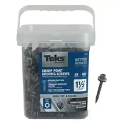 TEKS 9X1-1/2 ROOF SCREW SHARP POINT 400CT (21406) - Arlington Coal & Lumber