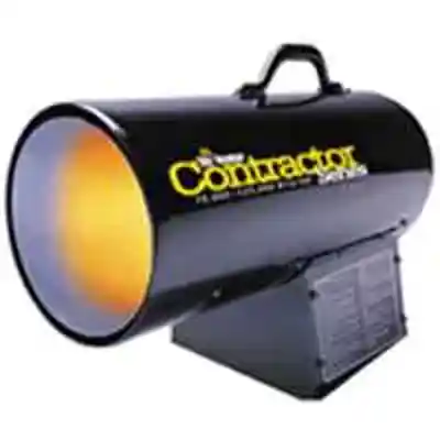 F271390 MR HEATER 75K/125K BTU FORCED AIR PROPANE HEATER LP ** USE WITH 40LB TANK OR BIGGER ** - Arlington Coal & Lumber