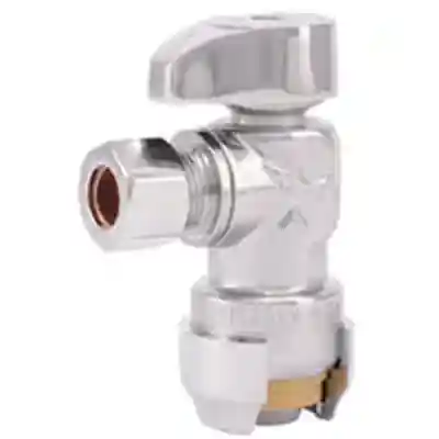 SHARKBITE STOP VALVE 1/2 X 3/8 IN COMPRESSION BRASS CHROME (23036-0000LF) - Arlington Coal & Lumber