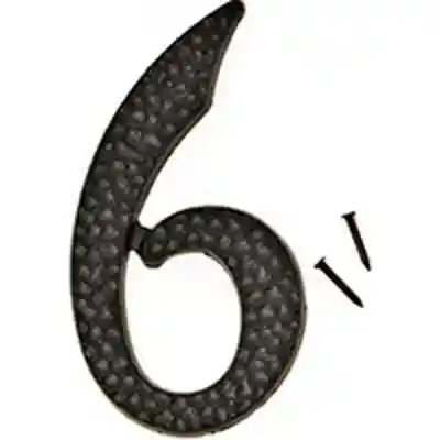 NUMBER HOUSE 6 ALUM 3IN BLACK - Arlington Coal & Lumber