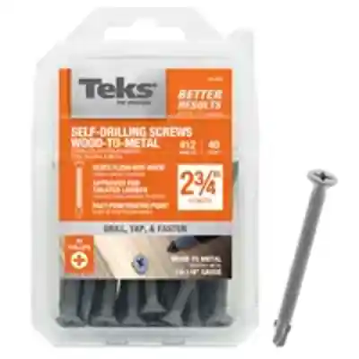 TEKS 12X2-3/4 WOOD TO METAL SCREW DRILL POINT 40CT (21384) - Arlington Coal & Lumber