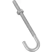 Main 1 - 232892 J BOLT 1/4X4IN ZINC BOLT J-HOOK 1/4X4IN ZINC - Arlington Coal & Lumber