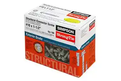 SIMPSON #10 X 1-1/2" CONNECTOR SCREW 100 CT (SD10112R100) - Arlington Coal & Lumber