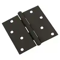 Main 2 - 830204 4" SQ CORNER OIL RUBBED BRONZE DOOR HINGE - Arlington Coal & Lumber