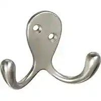 Main 2 - 830152 HOOK ROBE DBL PRG SNKL HOOK ROBE DOUBLE PRONG SAT NKL - Arlington Coal & Lumber