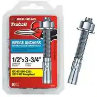 Main 2 - RED HEAD 1/2 X 3-3/4 WEDGE ANCHOR (10PC) #12017 - Arlington Coal & Lumber