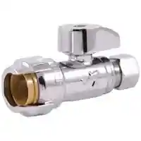 Main 2 - SHARKBITE STOP VALVE, 1/2 X 3/8 IN COMPRESSION, BRASS, CHROME (23037-0000LF) - Arlington Coal & Lumber
