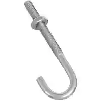 Main 1 - 232876 J BOLT 3/16X2-1/2 ZINC BOLT J-HOOK 3/16X2-1/2IN ZINC - Arlington Coal & Lumber