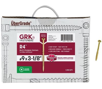 GRK #9 X 3-1/8" R4 MULTI PURPOSE SCREW (1900 PCS) BULK BOX T-25 (#00105) - Arlington Coal & Lumber