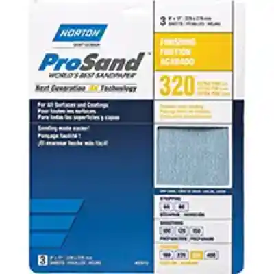 NORTON PROSAND P320 FINISHING 9X11 SANDING SHEET 3 PACK (YELLOW) - Arlington Coal & Lumber