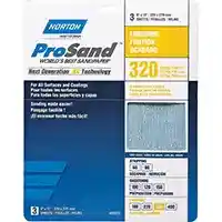Main 2 - NORTON PROSAND P320 FINISHING 9X11 SANDING SHEET 3 PACK (YELLOW) - Arlington Coal & Lumber