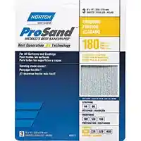 Main 1 - NORTON PROSAND P180 FINISHING 9X11 SANDING SHEET 3 PACK (YELLOW) - Arlington Coal & Lumber