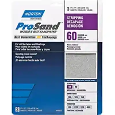 NORTON PROSAND P60 STRIPPING 9X11 SANDING SHEET 3 PACK (PURPLE) - Arlington Coal & Lumber