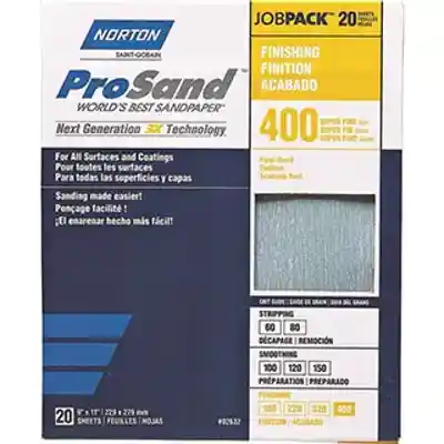 NORTON PROSAND P400 FINISHING 9X11 SANDING SHEET 20 PACK (YELLOW) - Arlington Coal & Lumber