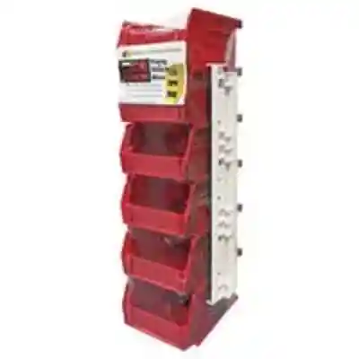 BIN STORAGE WITH TWO RAILS RED - Arlington Coal & Lumber
