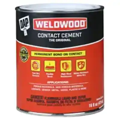 DAP WELDWOOD CONTACT CEMENT ADHESIVE PINT (00271) RED - Arlington Coal & Lumber