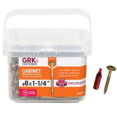 GRK #8 X 1-1/4" CABINET SCREW (330 PCS) T-15 (#100069) - Arlington Coal & Lumber