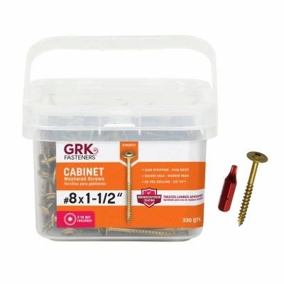 GRK #8 X 1-1/2" CABINET SCREW (330 PCS) T-15 (#100073) - Arlington Coal & Lumber