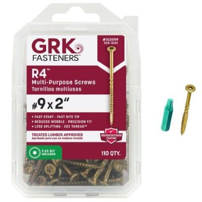 GRK #9 X 2" R4 MULTI PURPOSE SCREW (110 PCS) T-25 (#103099) - Arlington Coal & Lumber